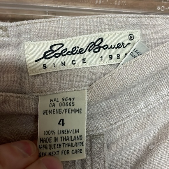 Eddie Bauer size 4 Light Beige Linen Button Down Lightweight A-line Maxi Skirt - Picture 2 of 12